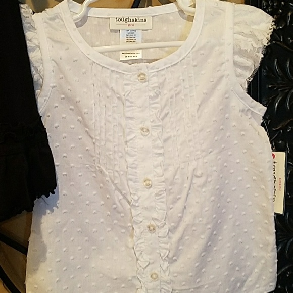 NWT Baby Girls Cross Tank Top and White Blouse - Picture 4 of 5